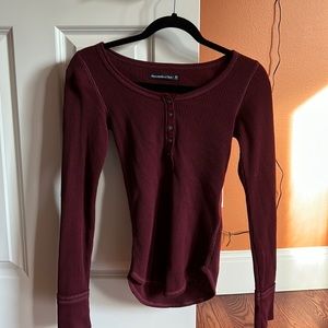 A&F waffle knit shirt